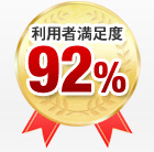 利用者満足度92%